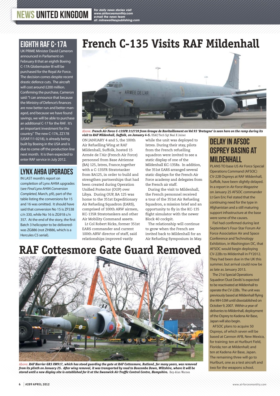 AirForces Monthly Preview Pages