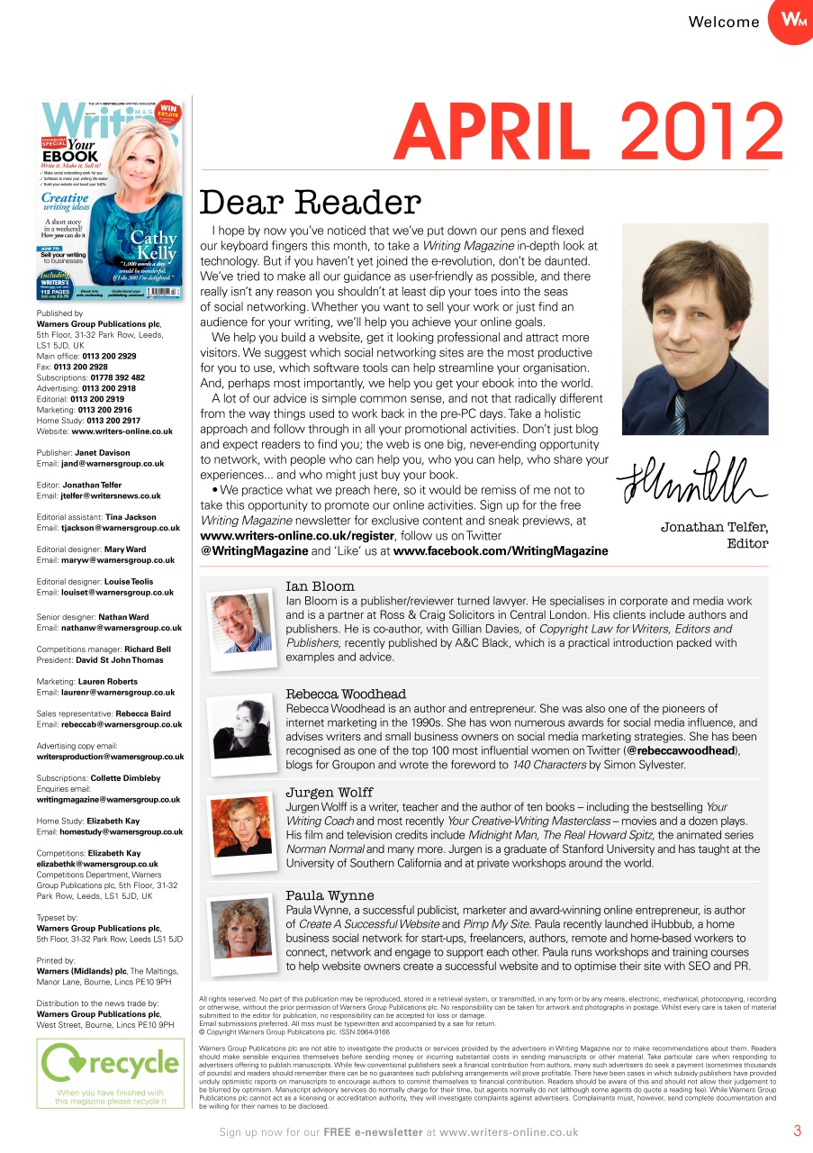 Writing Magazine Preview Pages