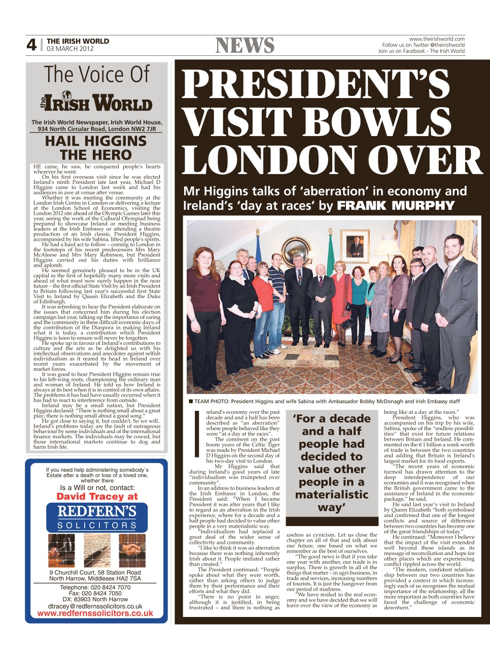 Irish World Preview Pages