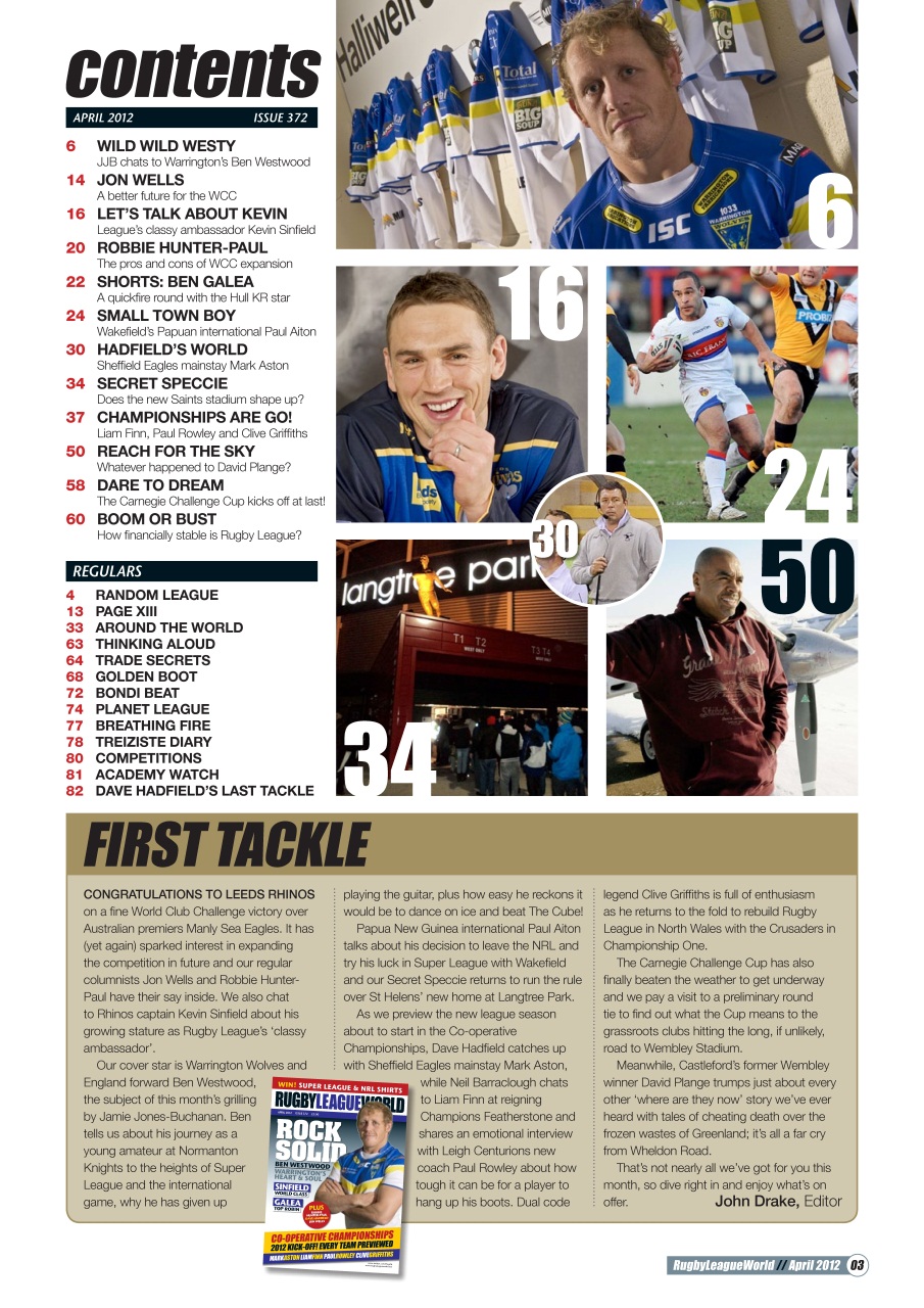 Rugby League World Preview Pages