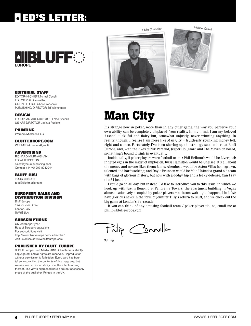 Bluff Europe Preview Pages