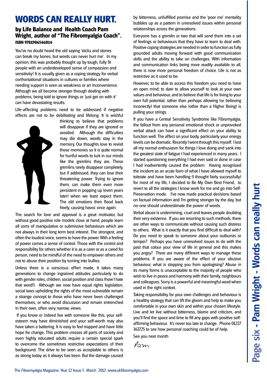 Fibromyalgia Magazine Preview Pages