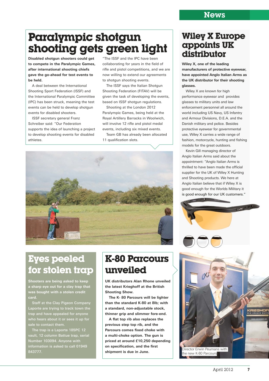 Clay Shooting Preview Pages