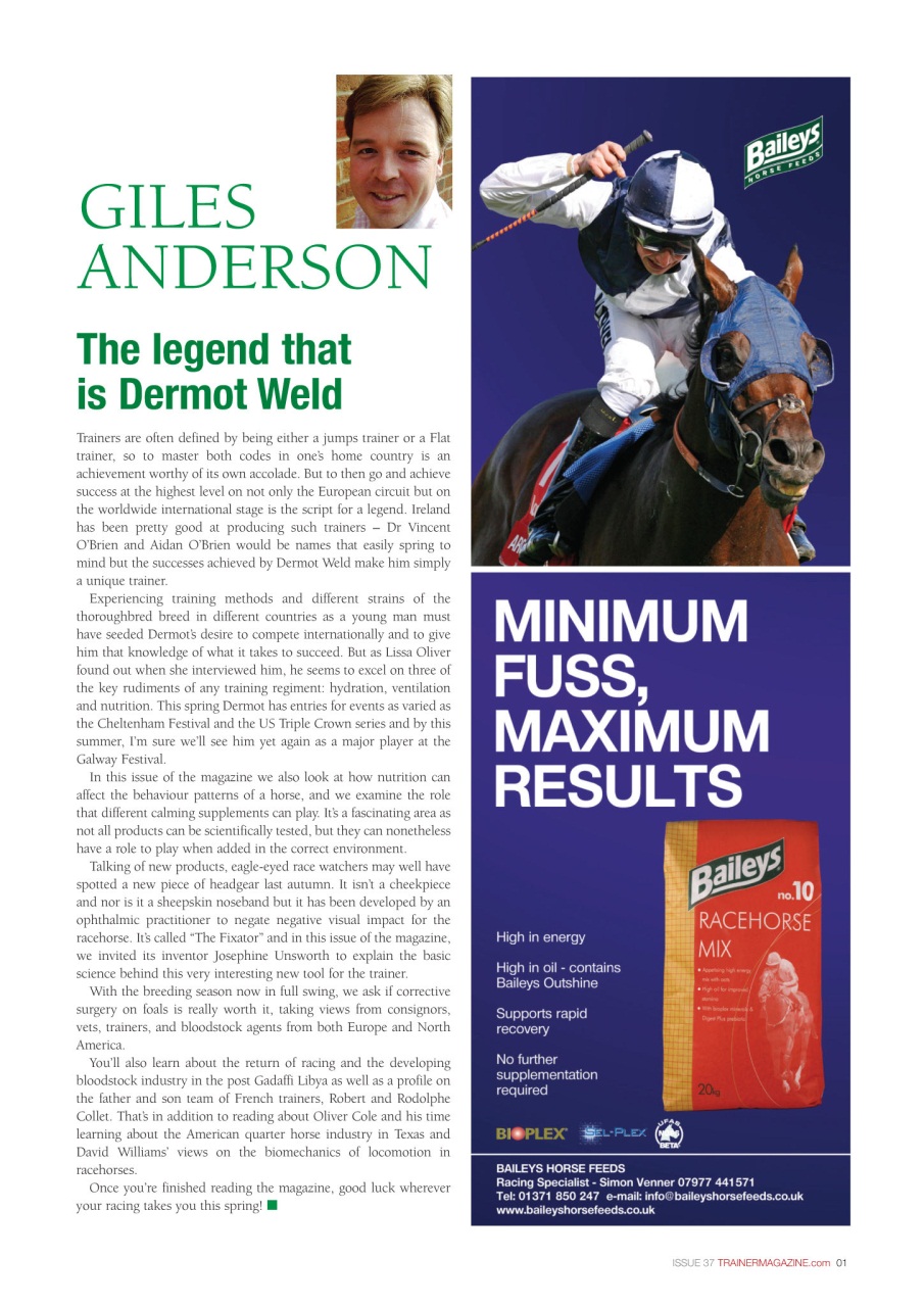 European Trainer Magazine - horse racing Preview Pages