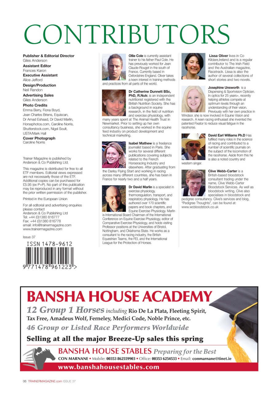 European Trainer Magazine - horse racing Preview Pages