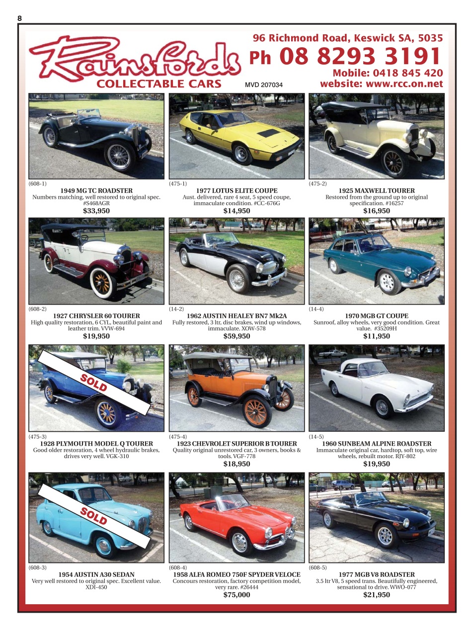JUST CARS Preview Pages
