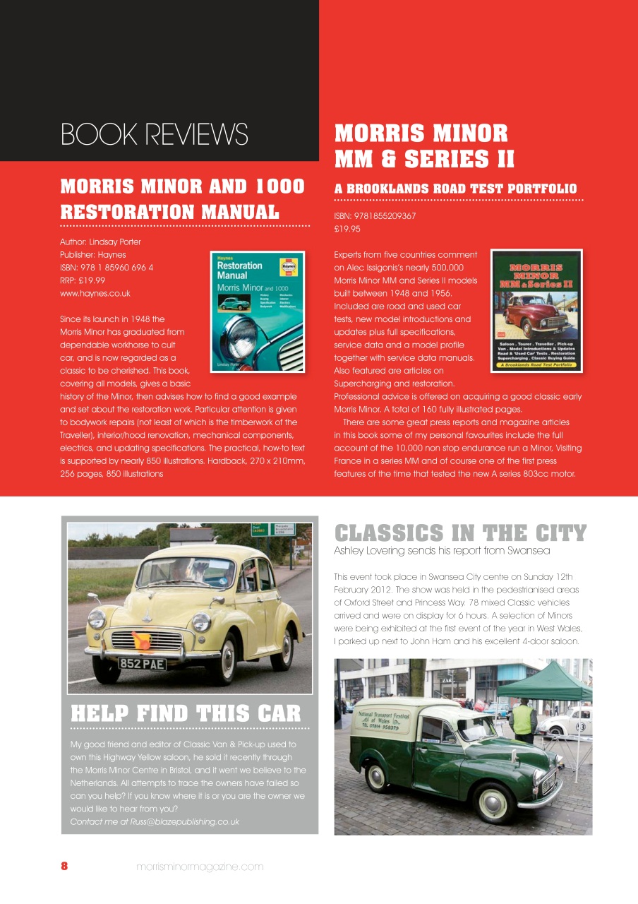 Morris Minor Magazine Preview Pages