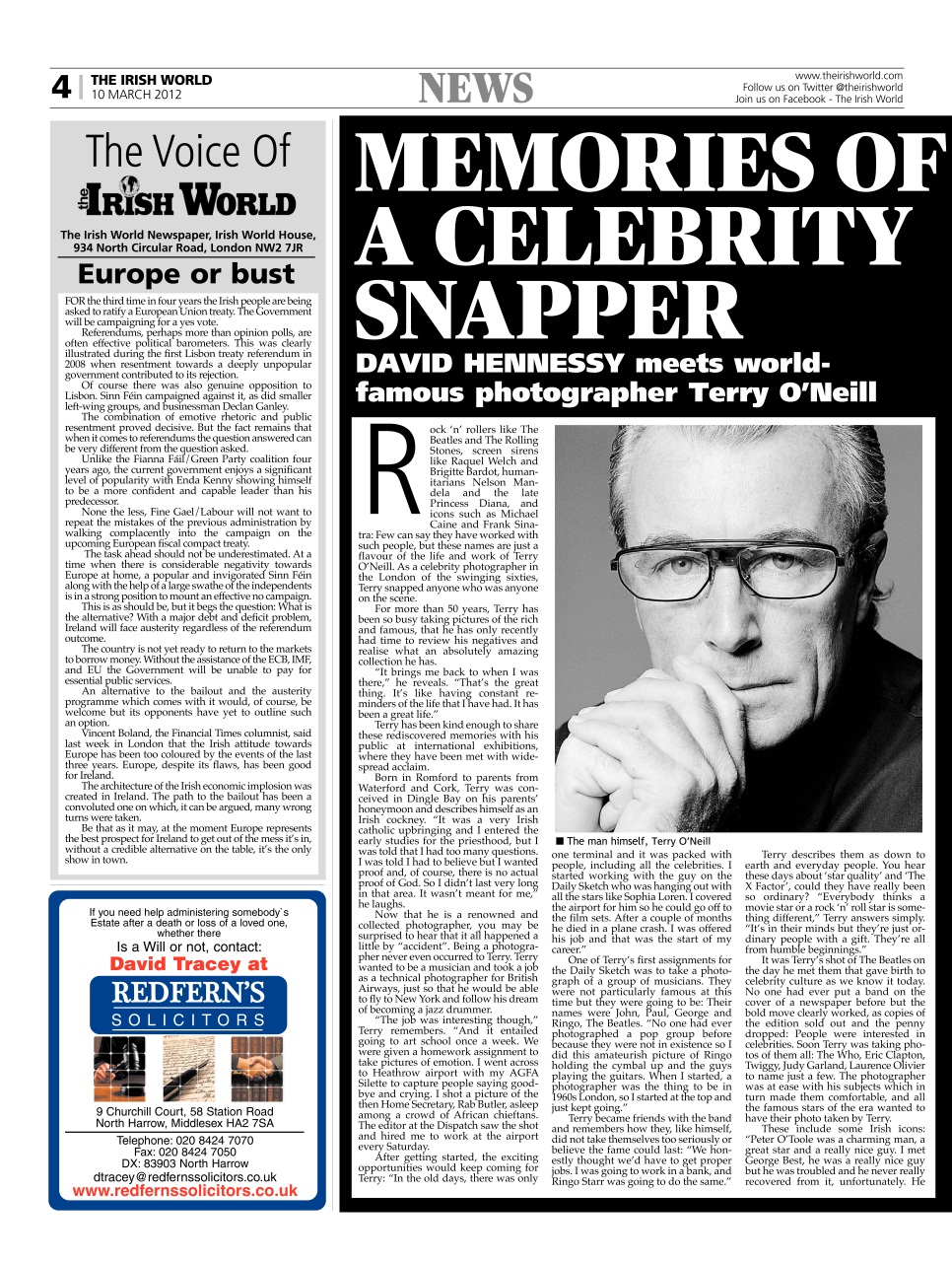 Irish World Preview Pages