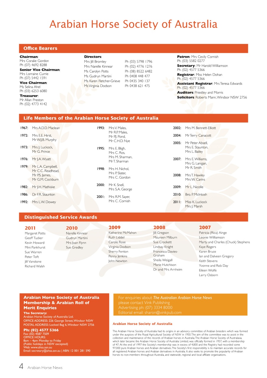 Australian Arabian Horse News Preview Pages