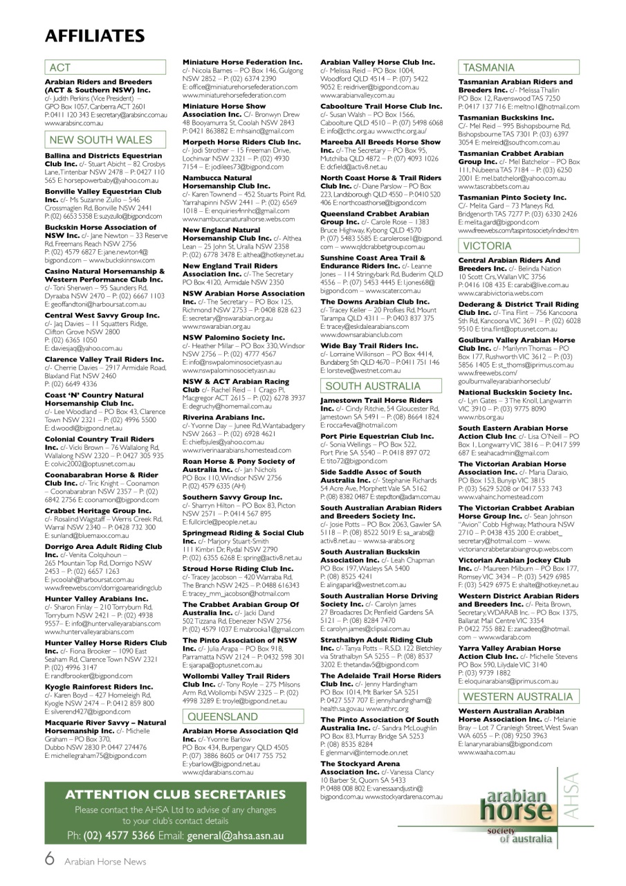 Australian Arabian Horse News Preview Pages