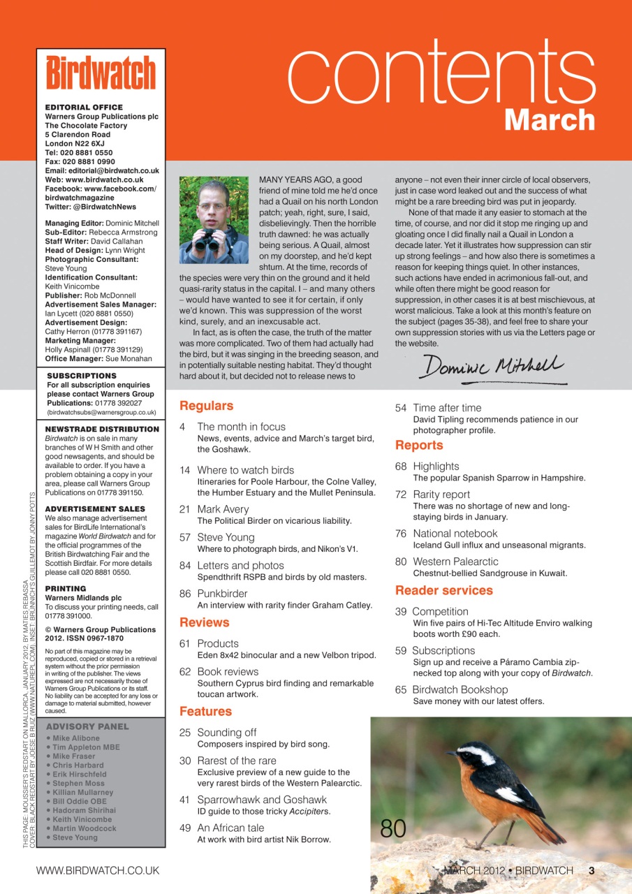Birdwatch Magazine Preview Pages