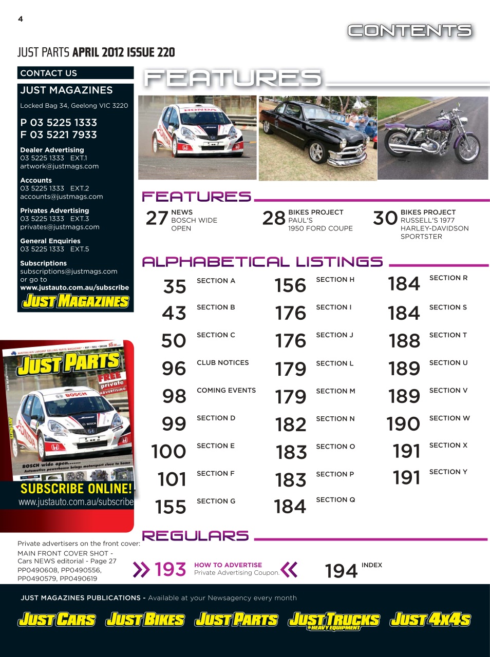 JUST PARTS Preview Pages