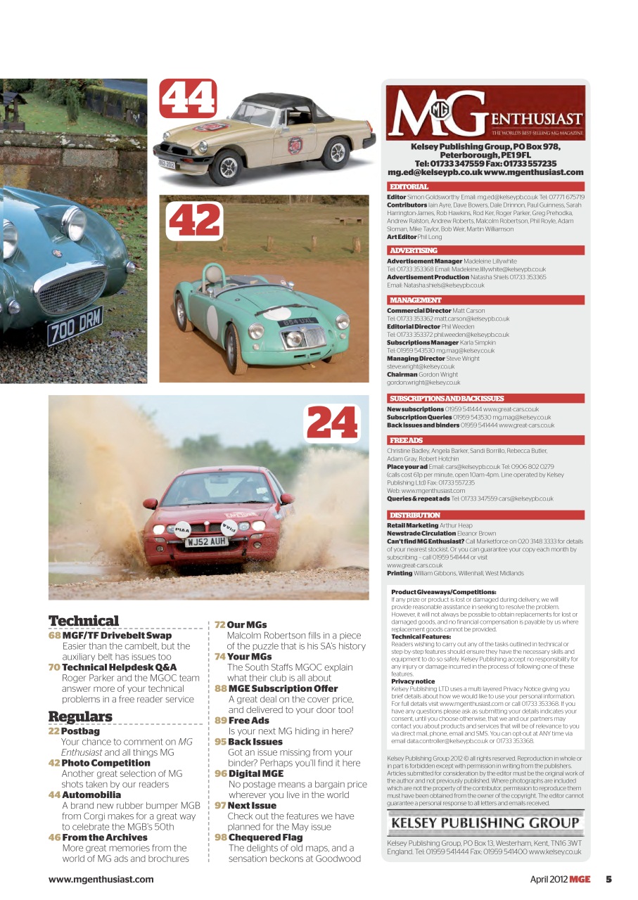 MG Enthusiast Preview Pages