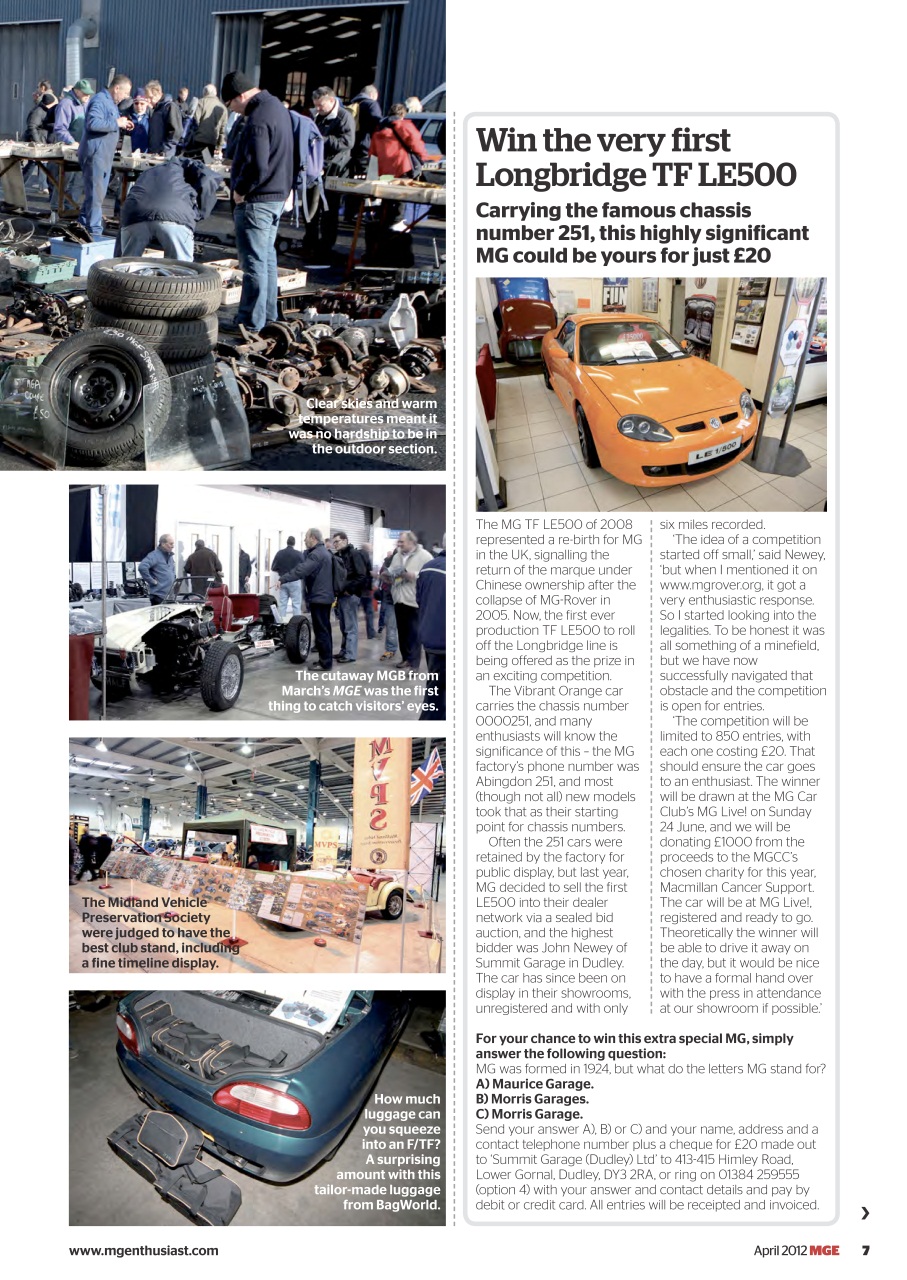 MG Enthusiast Preview Pages