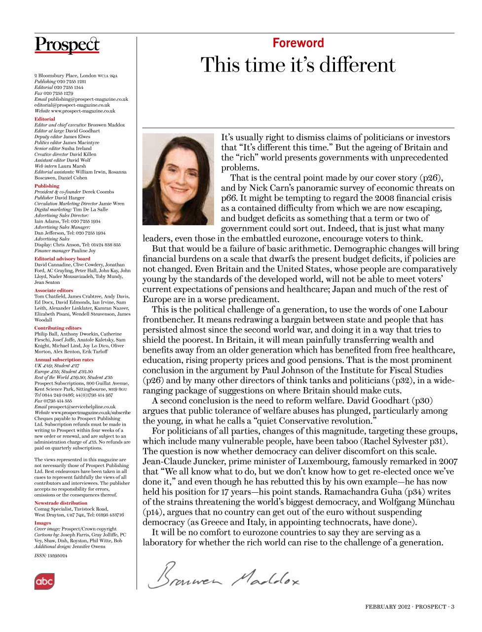 Prospect Magazine Preview Pages