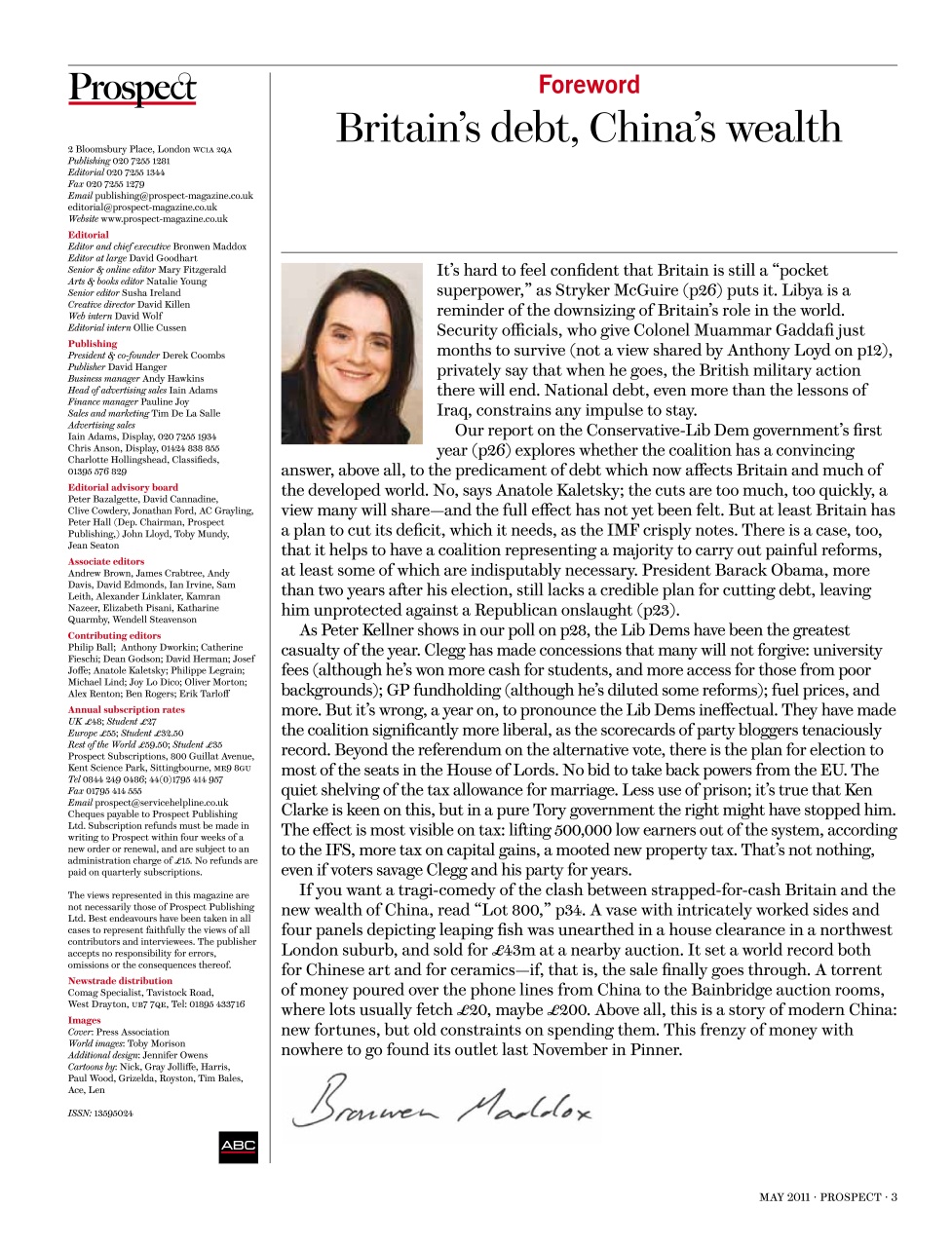 Prospect Magazine Preview Pages