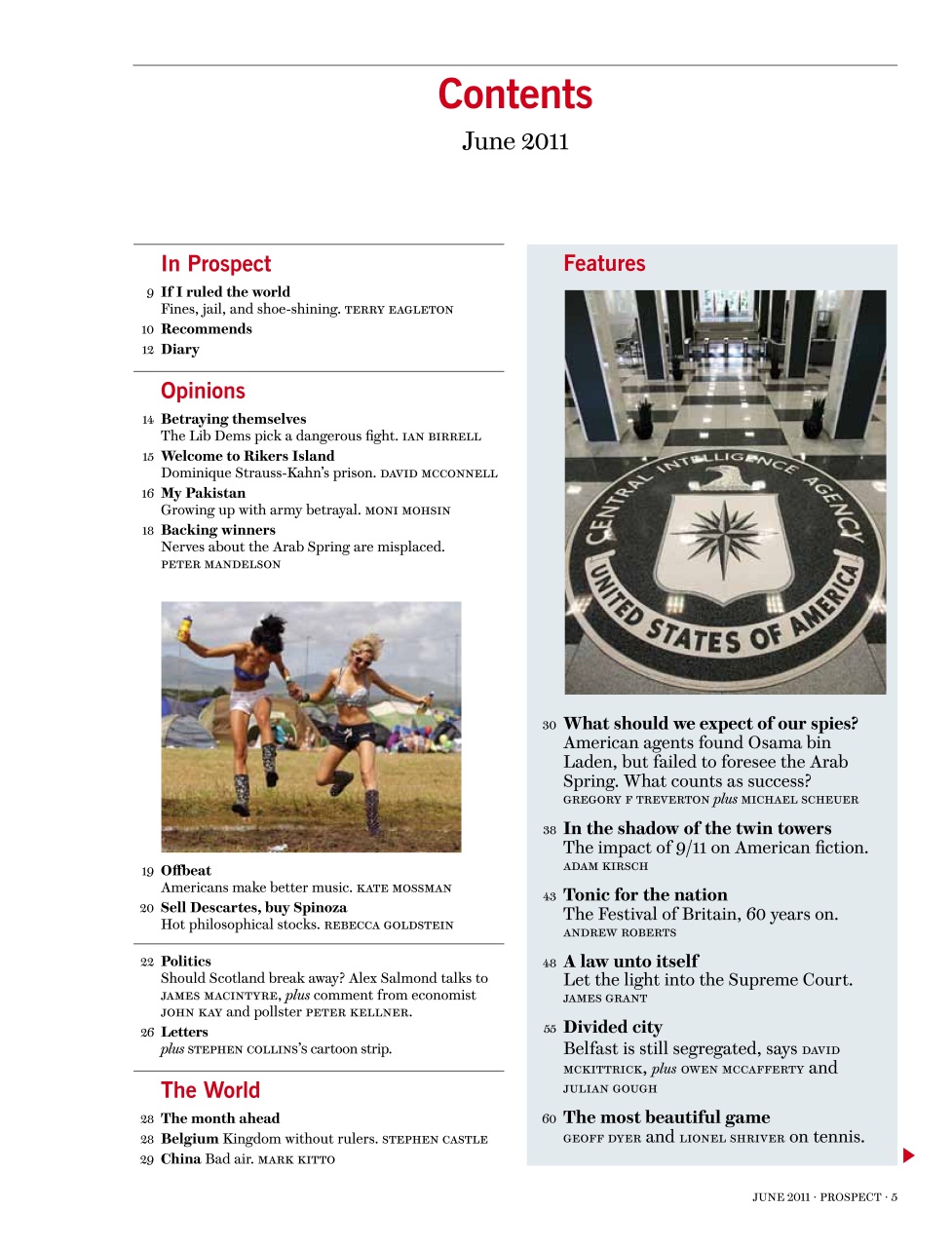 Prospect Magazine Preview Pages