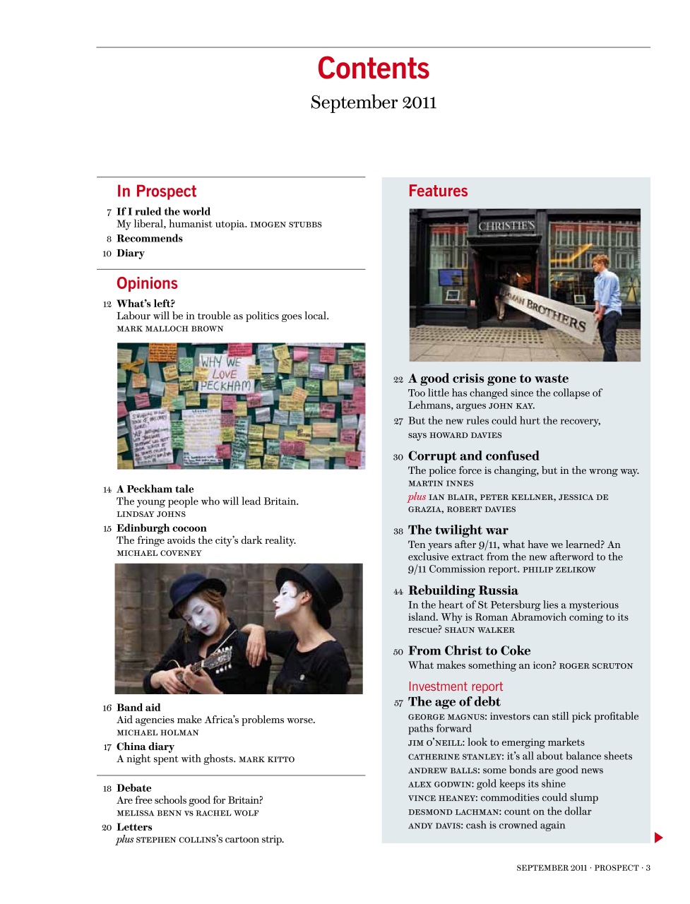 Prospect Magazine Preview Pages