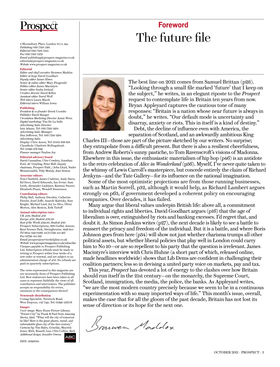 Prospect Magazine Preview Pages