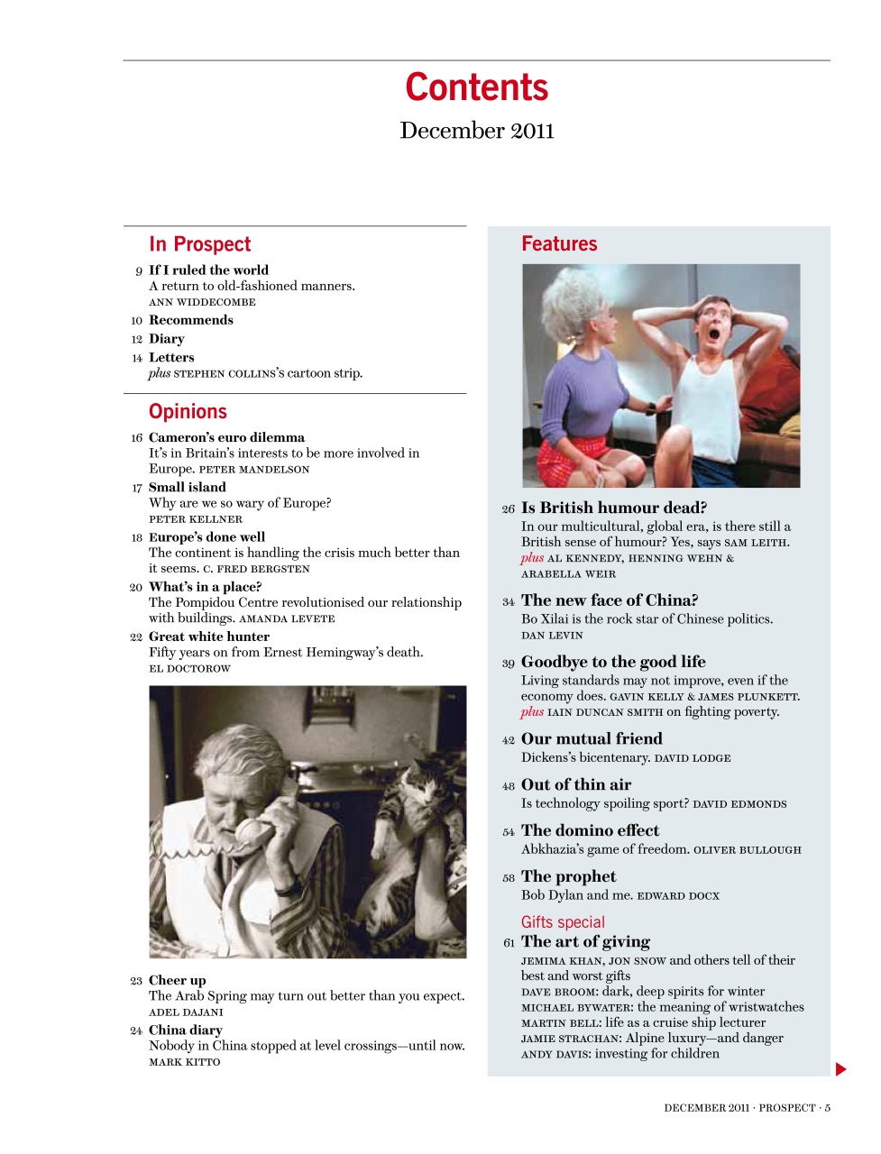 Prospect Magazine Preview Pages