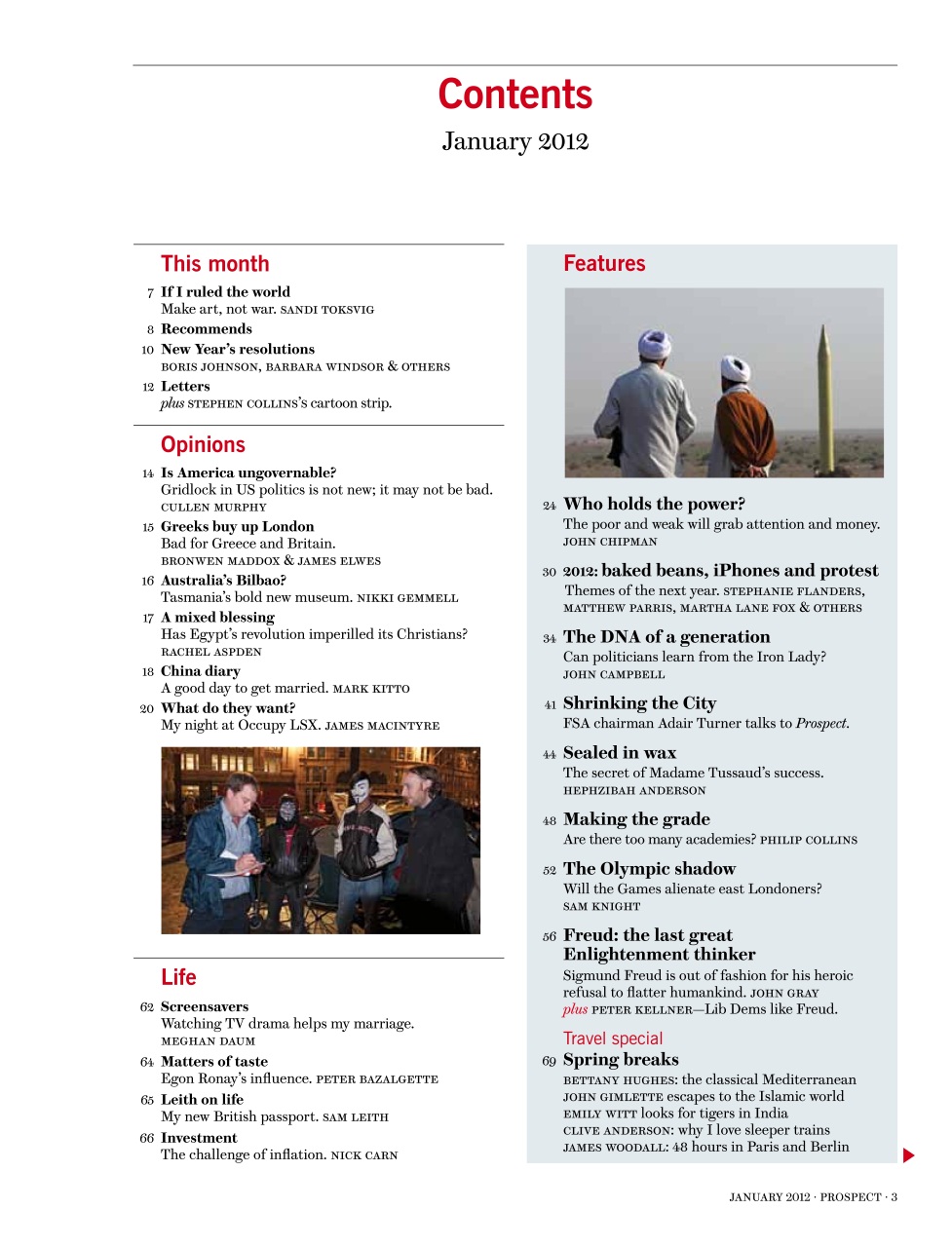 Prospect Magazine Preview Pages