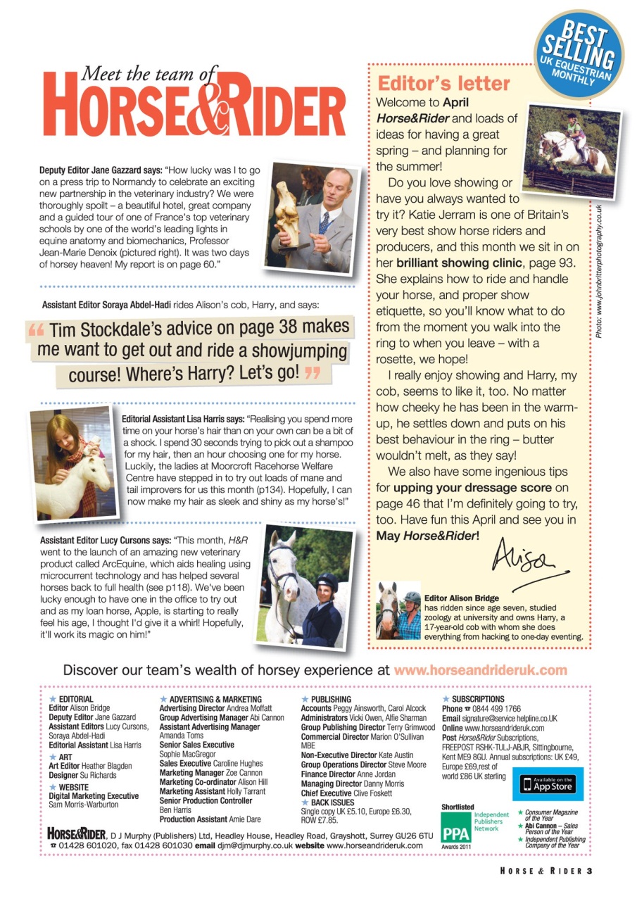 Horse&Rider Magazine - UK equestrian magazine for Horse and Rider Preview Pages