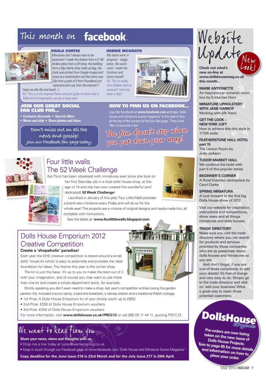 Dolls House and Miniature Scene Preview Pages