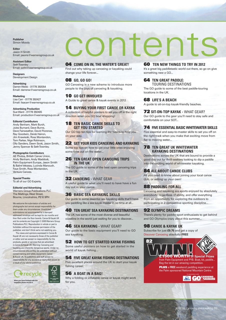 Go Canoeing and Kayaking Preview Pages