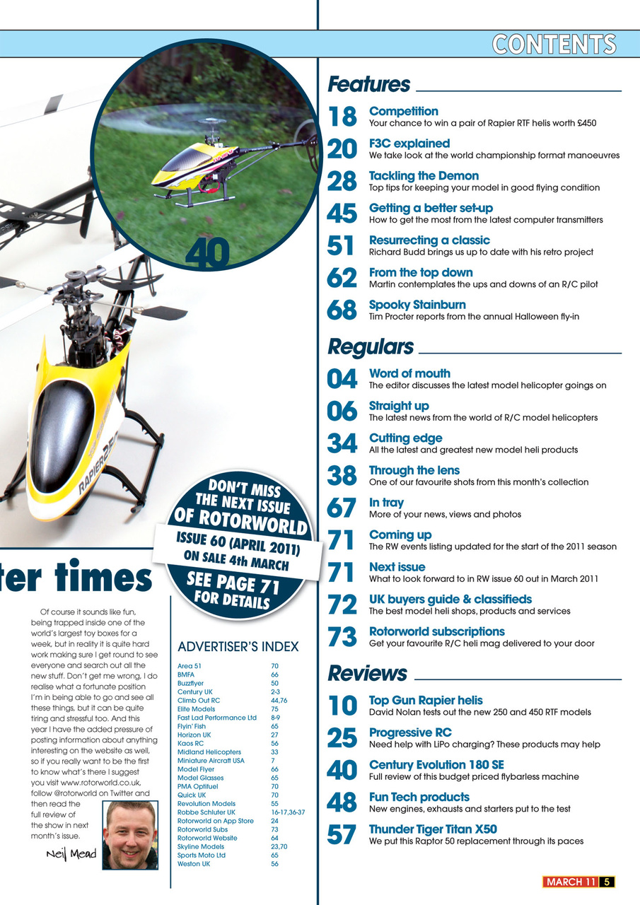 Radio Control Rotor World Preview Pages