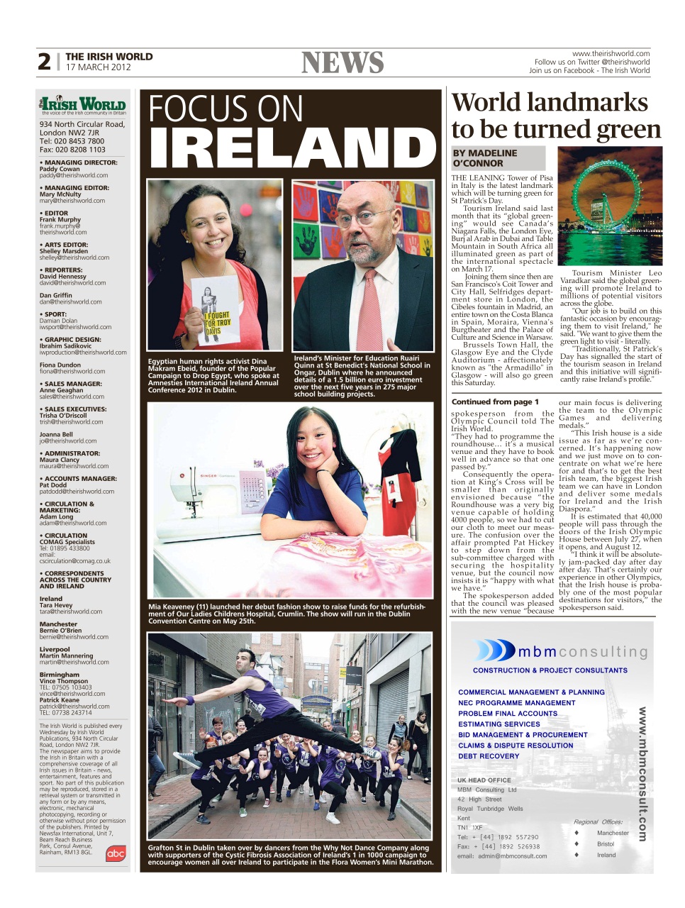 Irish World Preview Pages