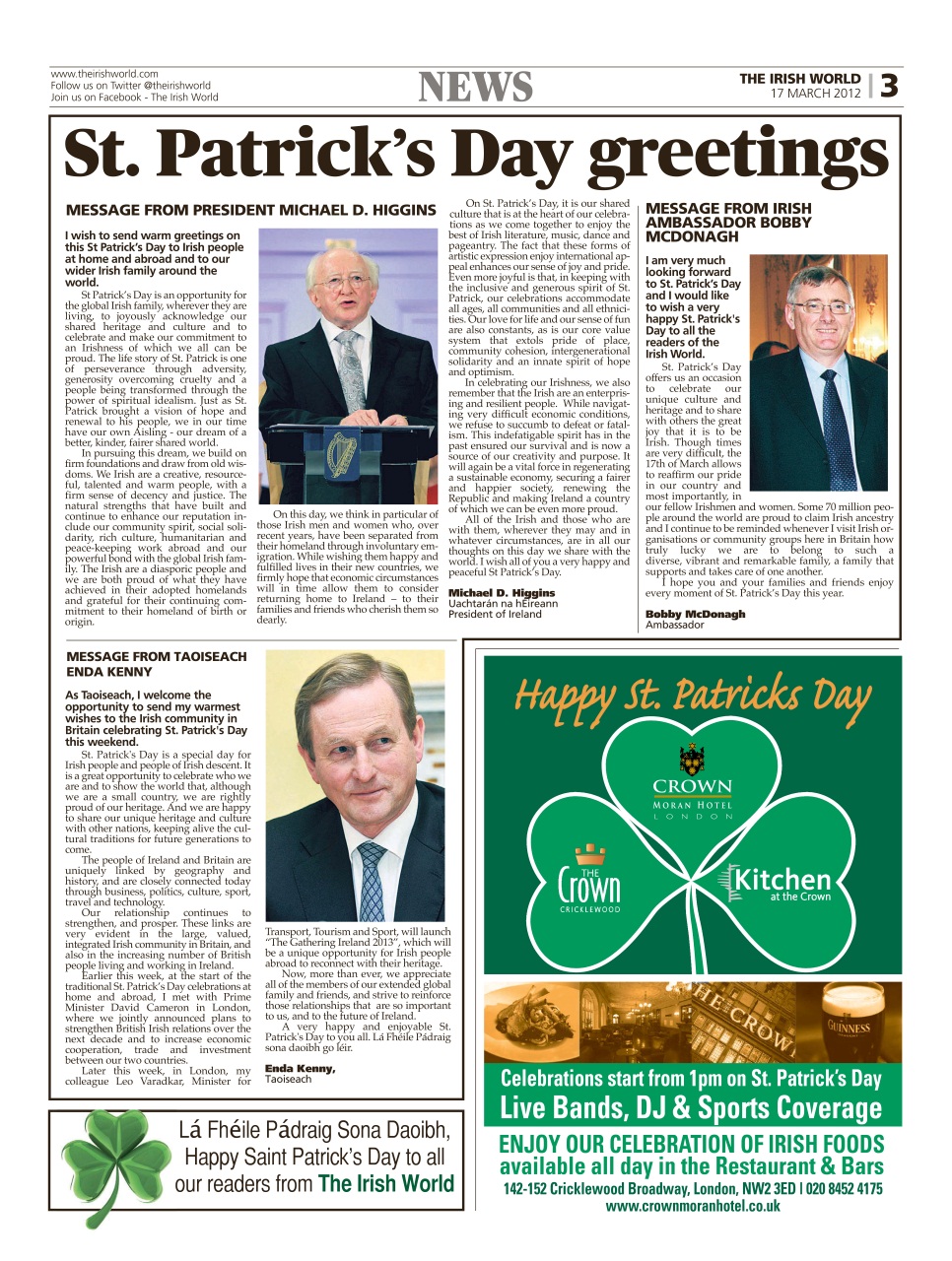 Irish World Preview Pages