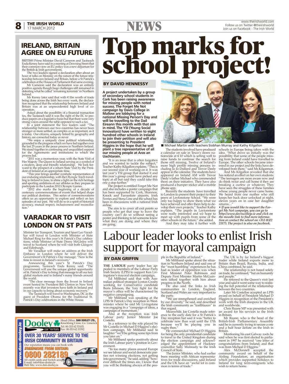 Irish World Preview Pages