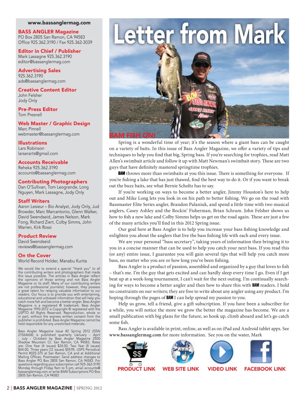 BASS ANGLER MAGAZINE Preview Pages