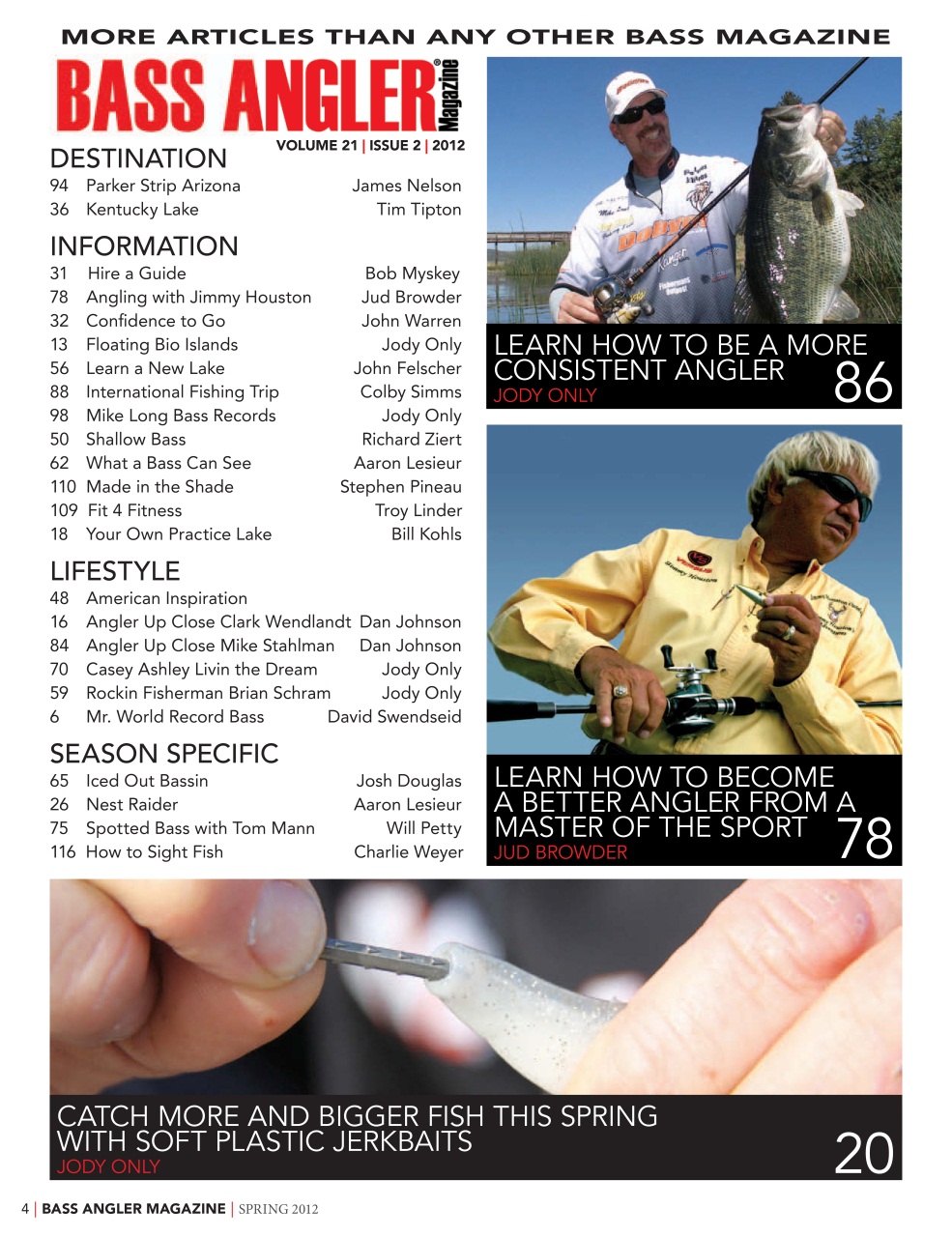 BASS ANGLER MAGAZINE Preview Pages