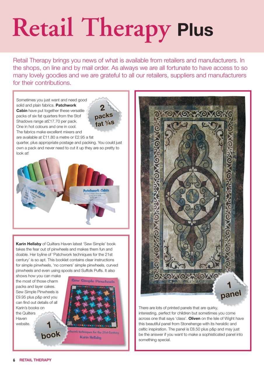 Patchwork and Quilting Preview Pages