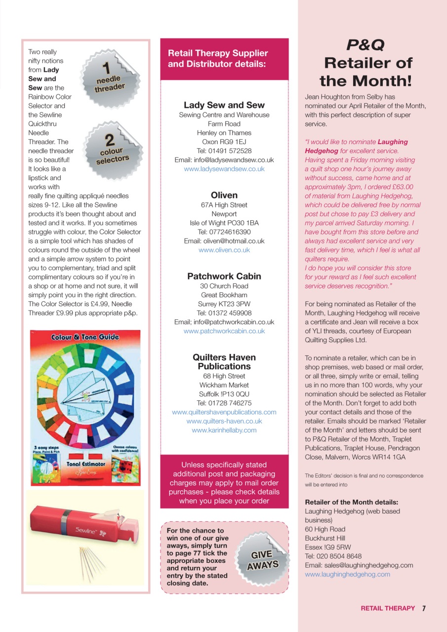 Patchwork and Quilting Preview Pages