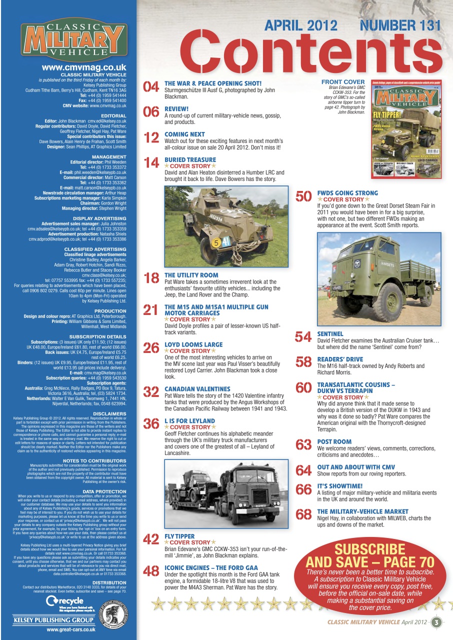 Classic Military Vehicle Preview Pages