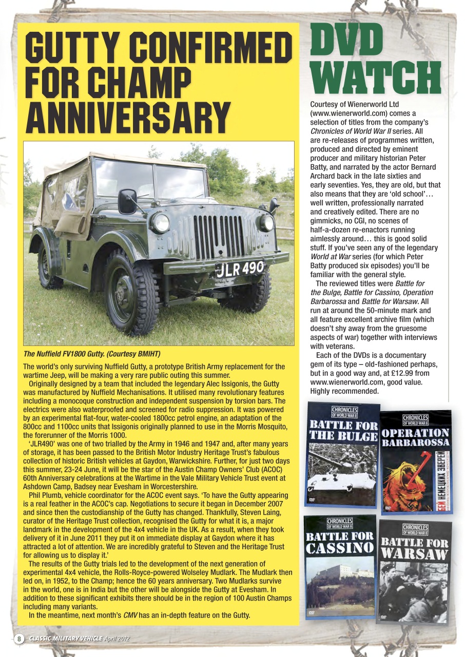 Classic Military Vehicle Preview Pages