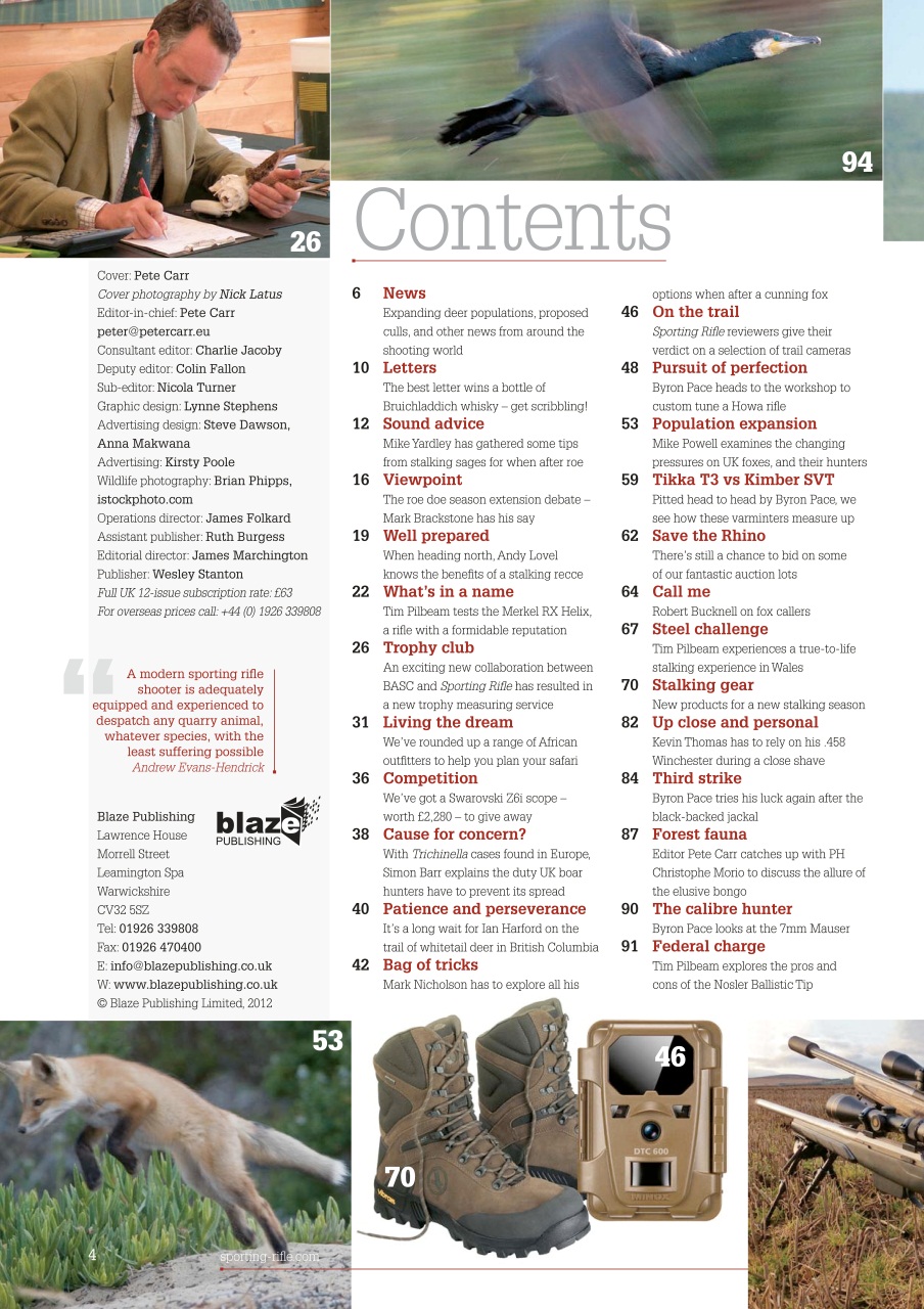 Sporting Rifle Preview Pages