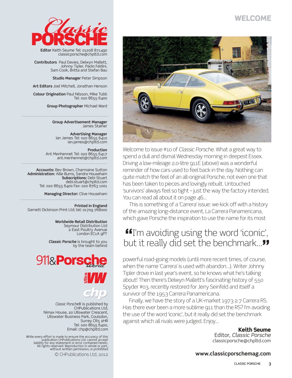 Classic Porsche Preview Pages