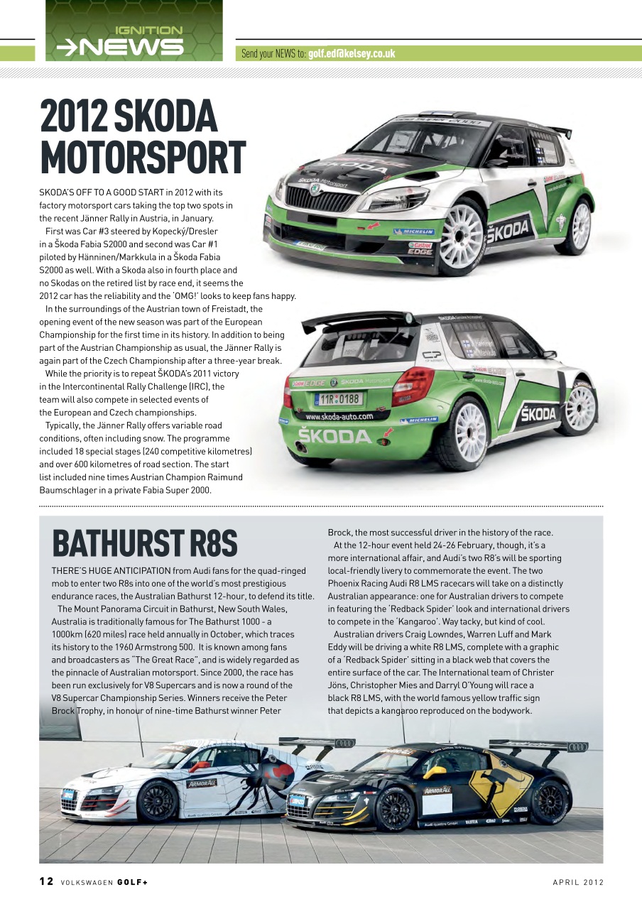 Volkswagen Golf + Preview Pages