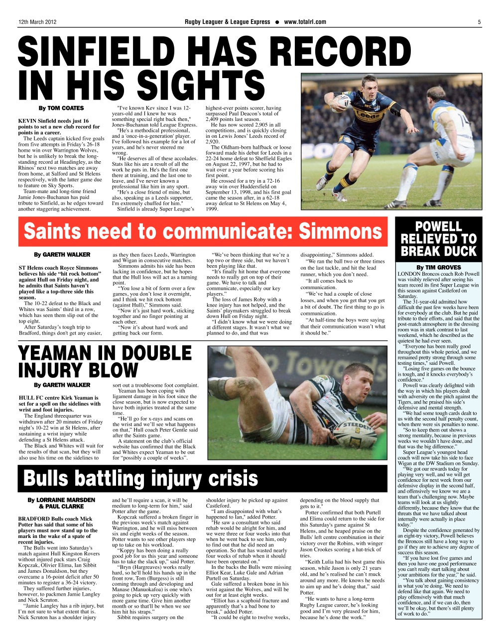 League Express Preview Pages