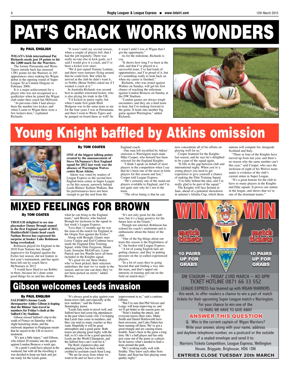 League Express Preview Pages