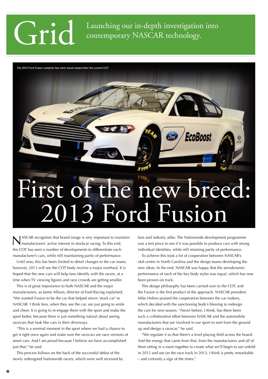 CUP Race Technology Preview Pages