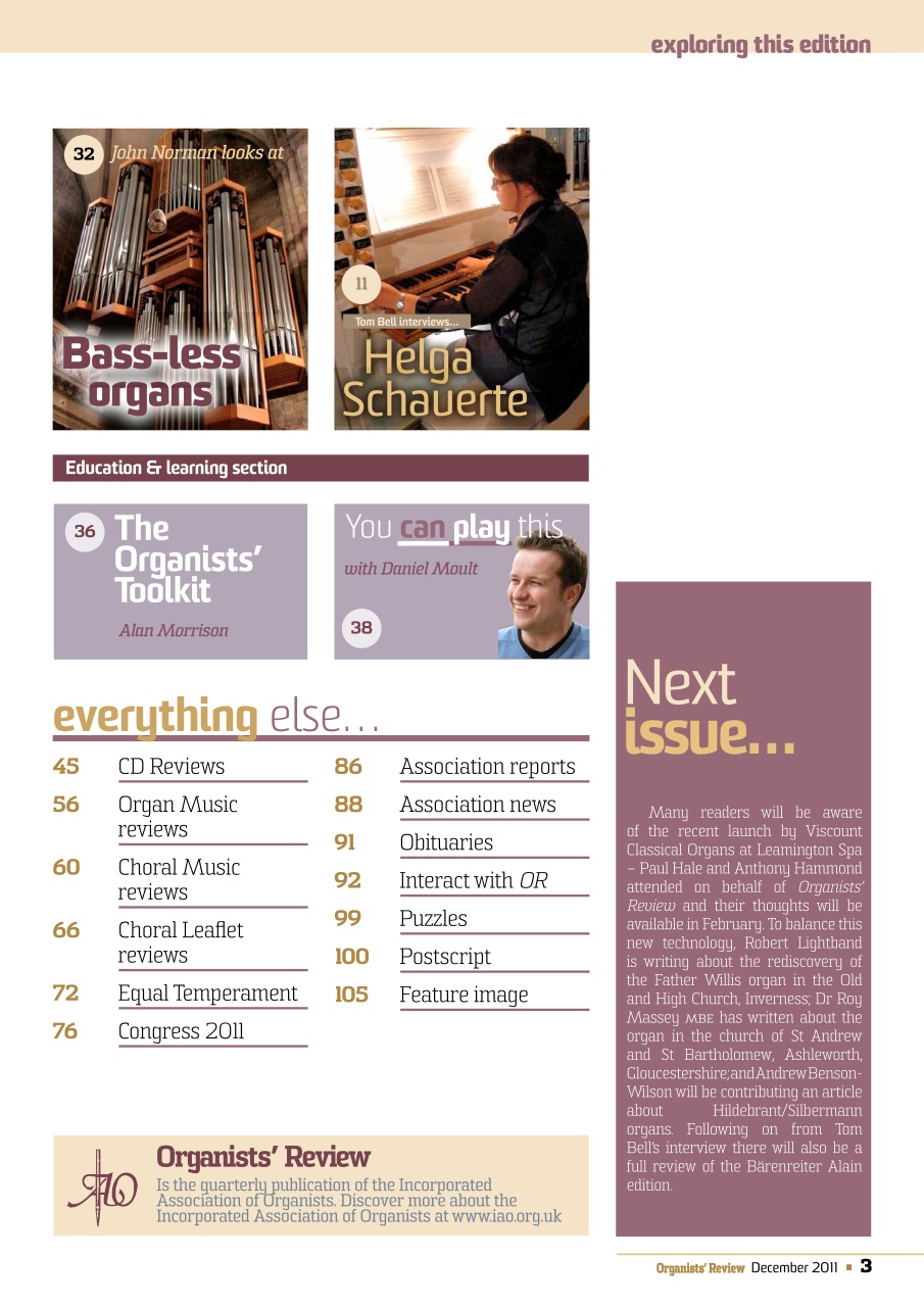 Organists' Review Preview Pages
