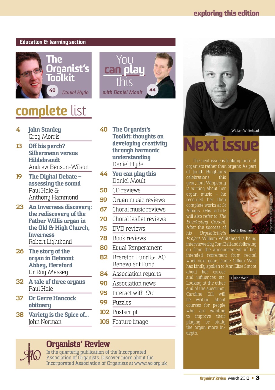 Organists' Review Preview Pages