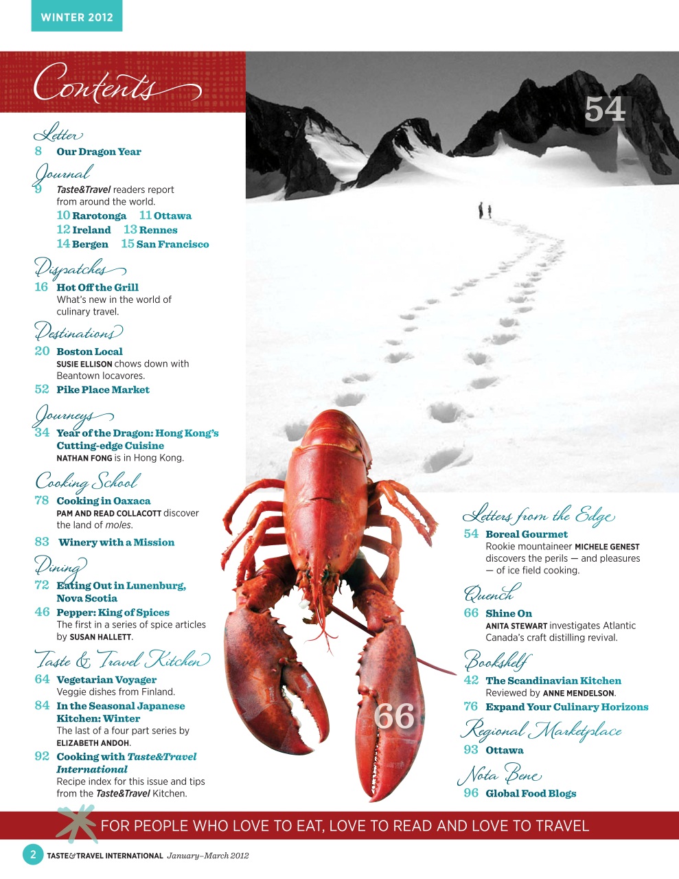 Taste & Travel International Preview Pages