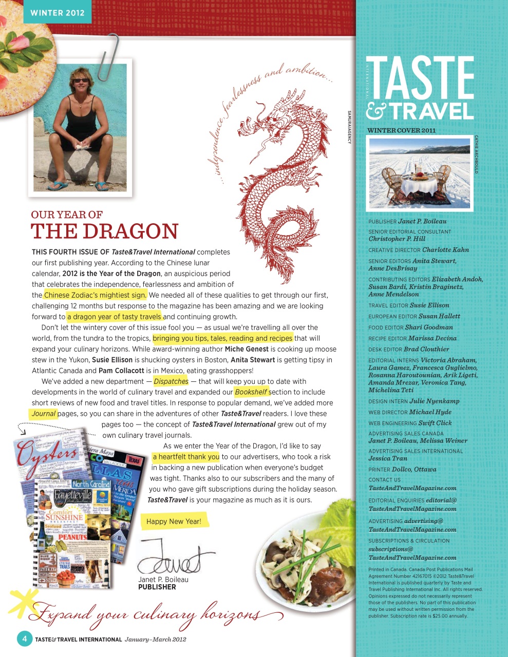 Taste & Travel International Preview Pages
