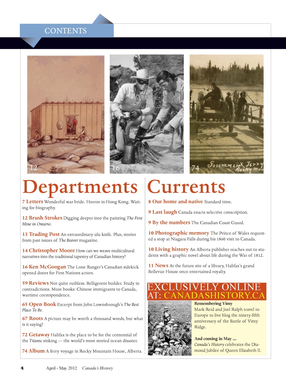 Canada's History Preview Pages