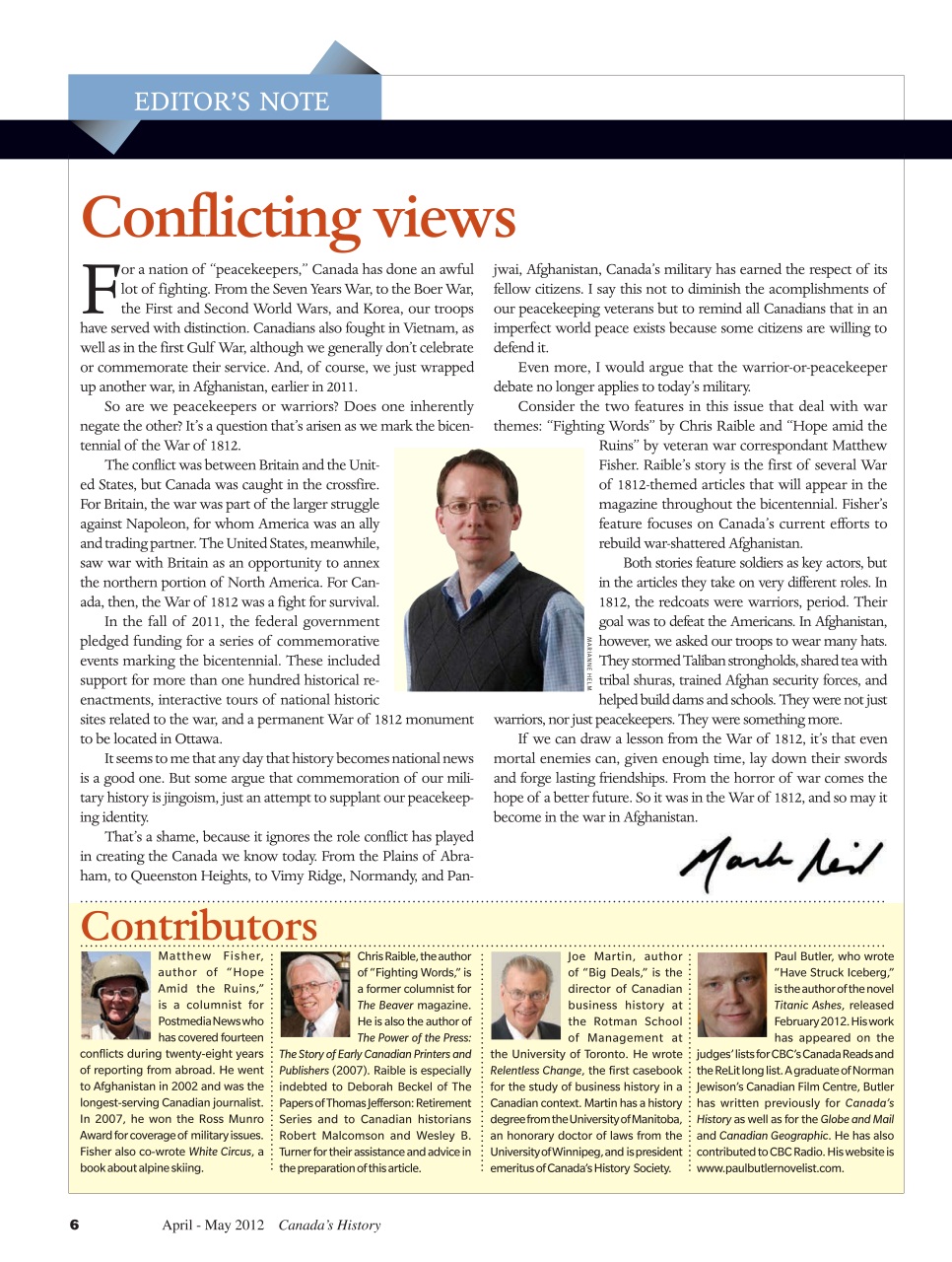 Canada's History Preview Pages